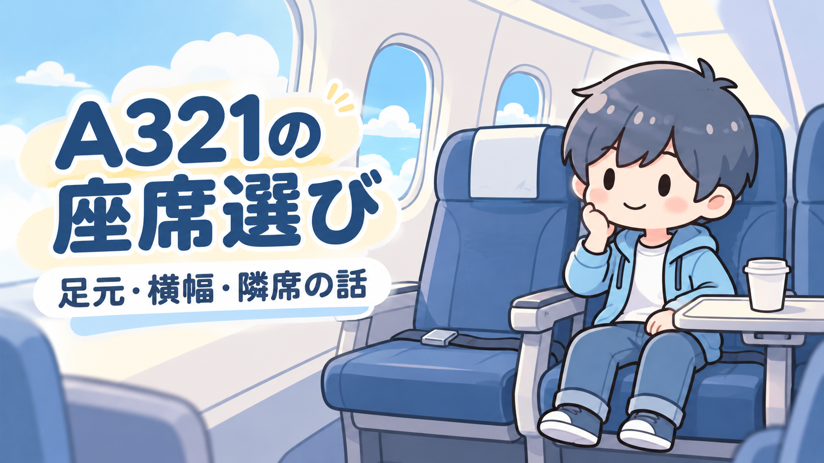 ANA A321の座席と足元の違いを紹介するあすぱら
