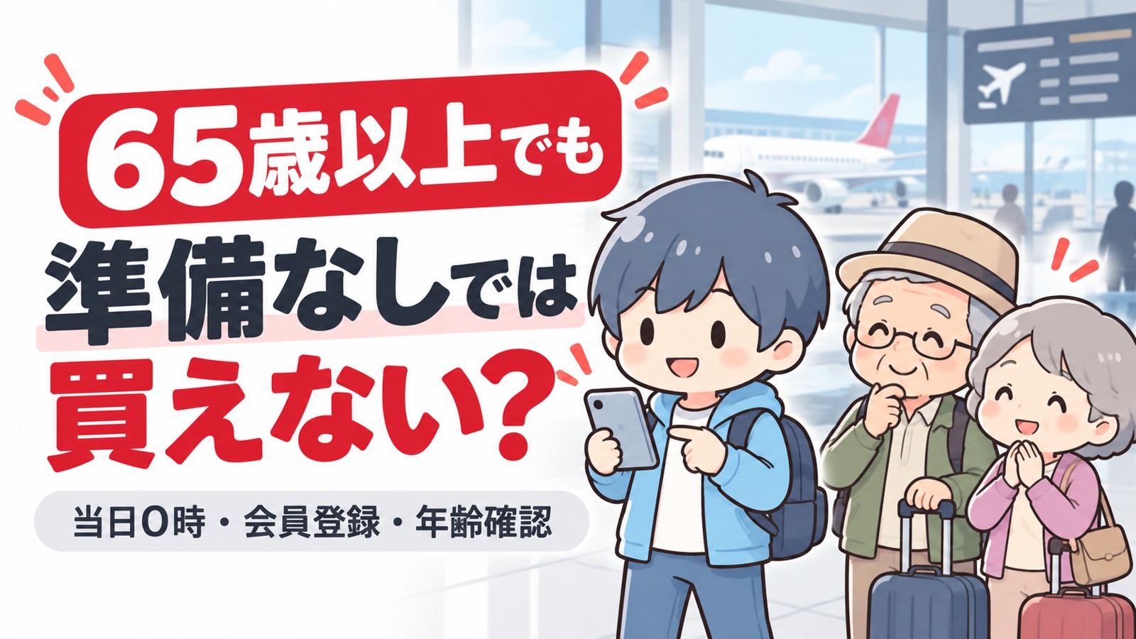 「65歳以上だから買える」だけじゃない。JAL当日シニア割引、予約前の落とし穴